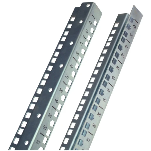 Set Of 2 Rear 19'' Mounting Profiles 42U - Zinc Plated