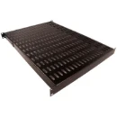 19'' Fixed Shelf 1U 4 Fixing Points Depth 600mm - Black