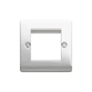 Designa 22FACE2MOD 1 Gang 2 Euro Module Grid Plate Polished Chrome