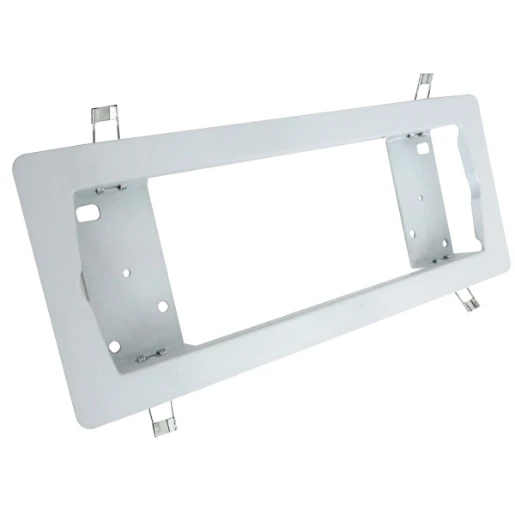 White semi recessed emergency bulkhead frame