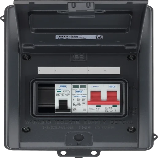 Sync Energy Weatherproof Ip65 Grey 5 Module Populated EV Kit Complete With 100A Main Switch 40A MCB Type 2 SPD