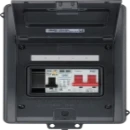 EV Consumer Unit in Grey with 5 modules including T2 SPD, 100a Main Switch and 40A Type A DP RCBO