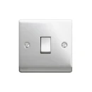Designa 22S512J Plate Switch 1 Gang 2 Way 10AX - Polished Chrome