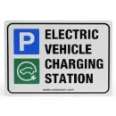 A3 Landscape Aluminium EV Parking Sign