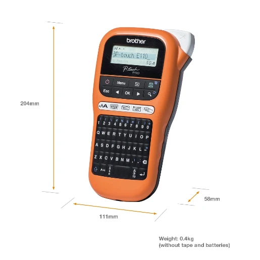 Printer Handheld Electrician Labelling 203 x 109 x 55mm Ora+Black