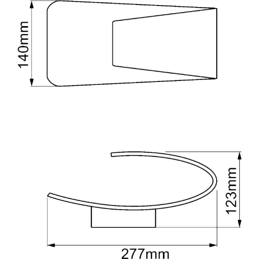 Wall Light 2700K-3000K Colour Toning LED 13W White