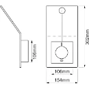 Wall Light 2700K-3000K Colour Toning LED 13W Black