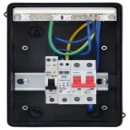EV Consumer Unit in Grey with 5 modules including T2 SPD, 100a Main Switch and 40A Type A DP RCBO
