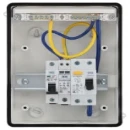 EV Consumer Unit in White with 5 modules including T2 SPD, 40A Type A RCD and 40A MCB