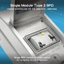 EV Consumer Unit in White with 5 modules including T2 SPD, 40A Type A RCD and 40A MCB