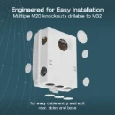 EV Consumer Unit in White  with 5 modules including T2 SPD, 100a Main Switch and 40A Type A DP RCBO