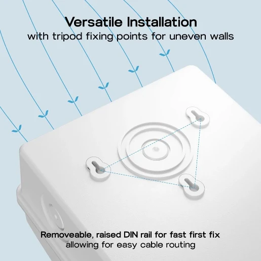 EV Consumer Unit in White with 5 modules including T2 SPD, 40A Type A RCD and 40A MCB