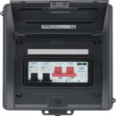 IP65 Weatherproof Metal EV Charger Circuit Protection with 100A Main Switch, 40A B Curve MCB & Type 2 SPD