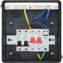 IP65 Weatherproof Metal EV Charger Circuit Protection with 100A Main Switch, 40A B Curve MCB & Type 2 SPD