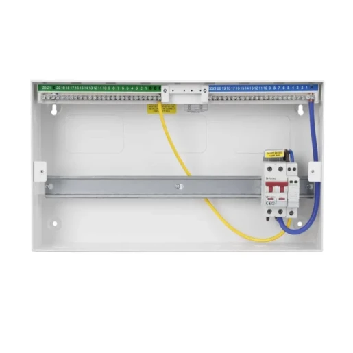 22W Mains Straight Unit + SPD (19 F/Ways) Consumer Unit
