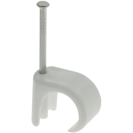 White 7 - 10mm (Round Cable) Cable Clips