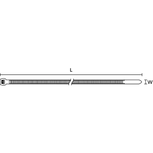 Hellerman PT2A Tie 145x3.4mm PK=100 Bge