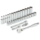 Milwaukee® Milwaukee®  Drive Ratchet  Socket Set - 32pc