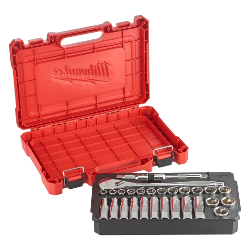Milwaukee® 1/2in Metric Ratchet + Socket Set