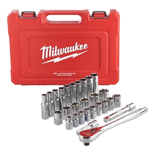 Milwaukee® 1/2in Metric Ratchet + Socket Set