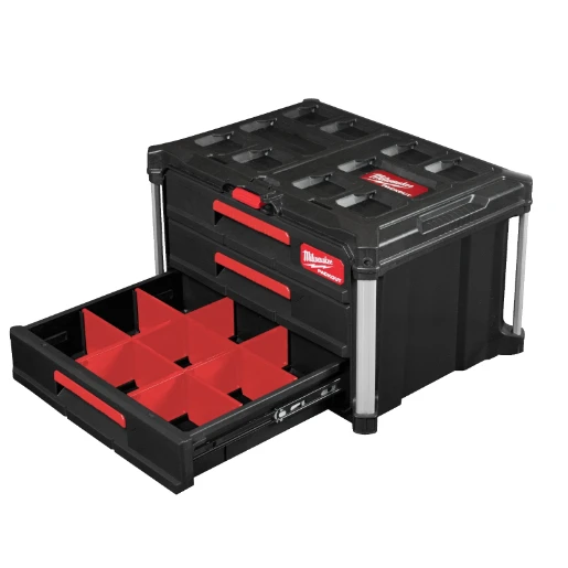 Milwaukee® PACKOUT 3 Drawer Tool Box - 1pc