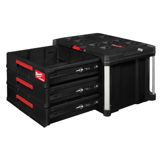 Milwaukee® PACKOUT 3 Drawer Tool Box - 1pc