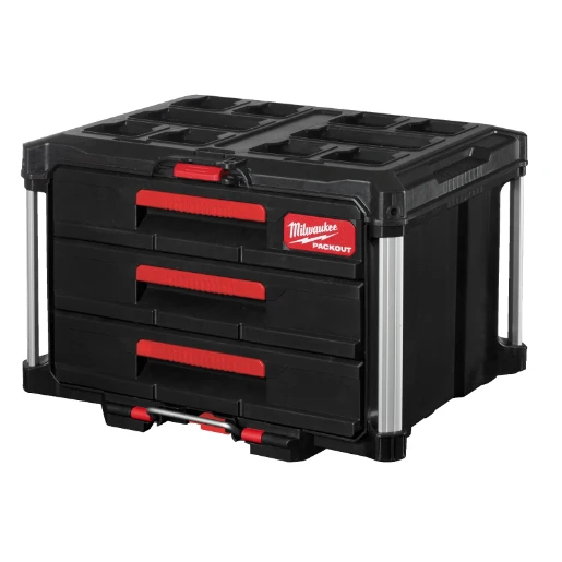 Milwaukee® PACKOUT 3 Drawer Tool Box - 1pc