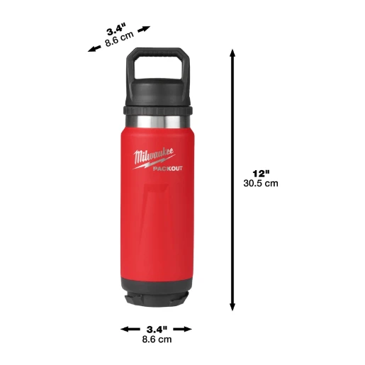 Milwaukee® PACKOUT™ Bottle 710 ml Chug Lid Red
