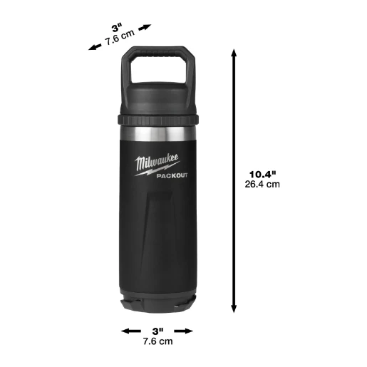 Milwaukee® PACKOUT™ Bottle 710 ml Chug Lid Black