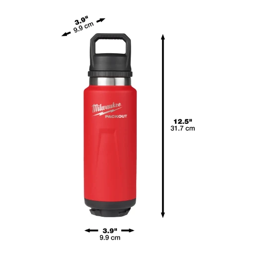Milwaukee® PACKOUT™ Bottle 1065 ml Chug Lid Red