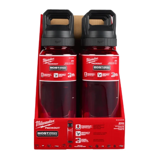 Milwaukee® PACKOUT 1005ml Plastic Bottle Chug Lid Red