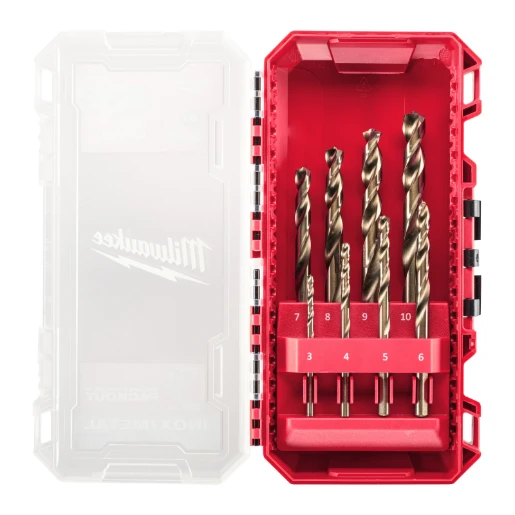 Milwaukee® HSS-Cobalt 8pc Drill Bit Set -   PACKOUT™ COMPATIBLE