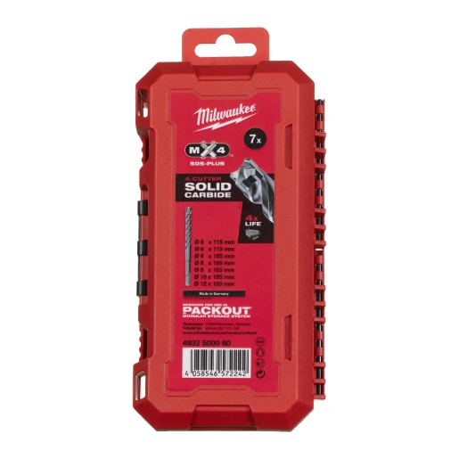 Milwaukee® SDS-Plus  MX4™ Next Gen Set 1 - 7pcs PACKOUT™ COMPATIBLE