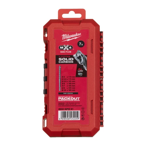 Milwaukee® SDS-Plus  MX4™ Next Gen Set 1 - 7pcs PACKOUT™ COMPATIBLE