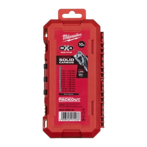 Milwaukee® SDS-Plus  MX4™ Next Gen Set 3 - 10pcs PACKOUT™ COMPATIBLE