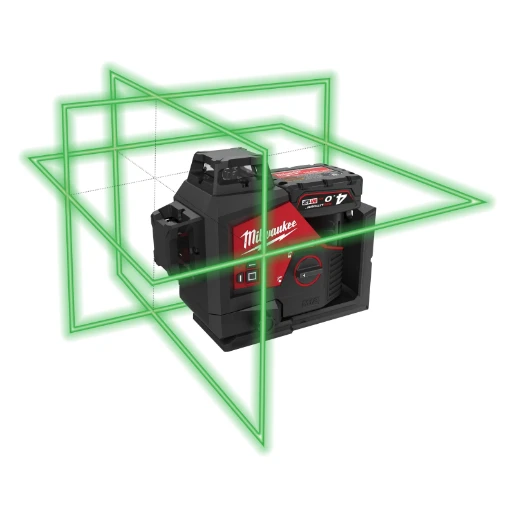 Milwaukee® M12™3PL-0C M12™ 3 Plane Laser Bare Unit in Case