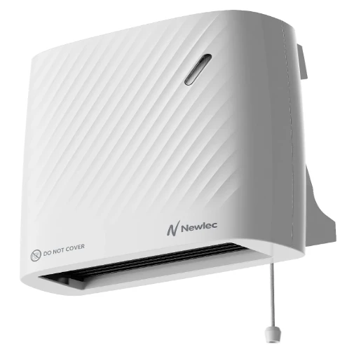 2KW BATHROOM WALL FAN HEATER WHT W/TIMER FUNCTION