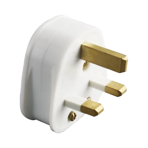 13A 3-PIN BS1362 PLUG TOP C/W 3A FUSE WHITE