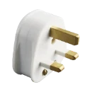 13A 3-PIN BS1362 PLUG TOP C/W 13A FUSE WHITE