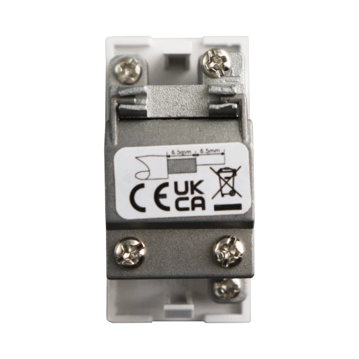 WHITE SLIMLINE 1G 2 MODULE EURO DATA PLATE