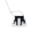 WHITE SLIMLINE 25X50MM CAT6 RJ45 EURO DATA MODULE