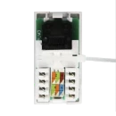WHITE SLIMLINE 25X50MM CAT6 RJ45 EURO DATA MODULE