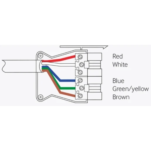 Lead 6P 5 Core Luminaire Extender 1.5mmx8M Lsf Black/Blue Coding