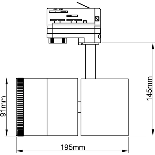 Spotlight Track LED 4000K 30W 3230Lm White Zoom Lens (20-60°