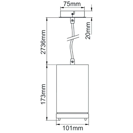 Pendant LED 55° Non-Dim 3000K 9W 780Lm White