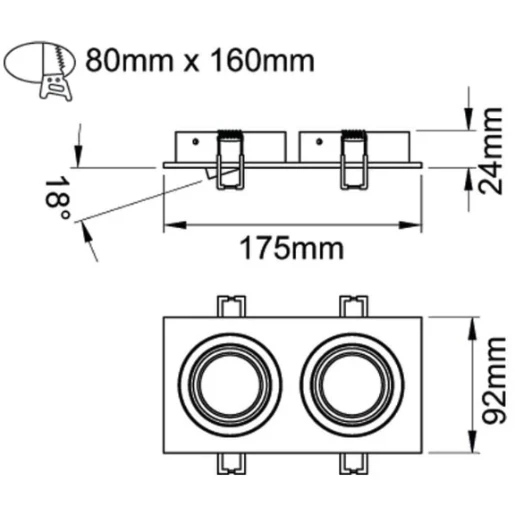 Plate Twin Black