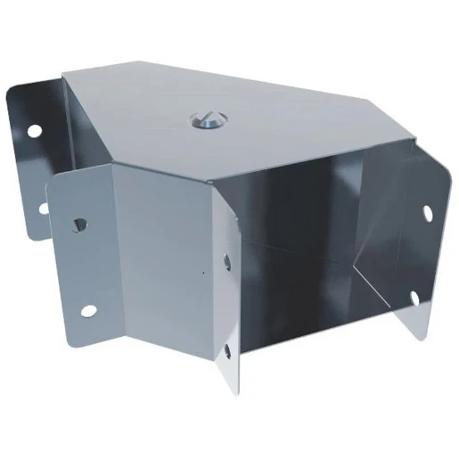 Bend Gusset 1Compartment Top 100 x 100mm Steel Galvanised Lid+Coupling