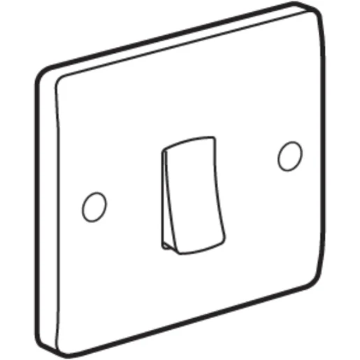 Single Pole Switch Synergy 1 Gang 1 Way 10 Ax 250 V White