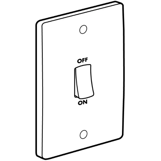 Switch DP Flush 45A White