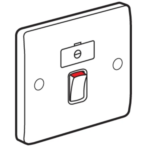 Connection Unit Double Pole Switched Fused 13A White